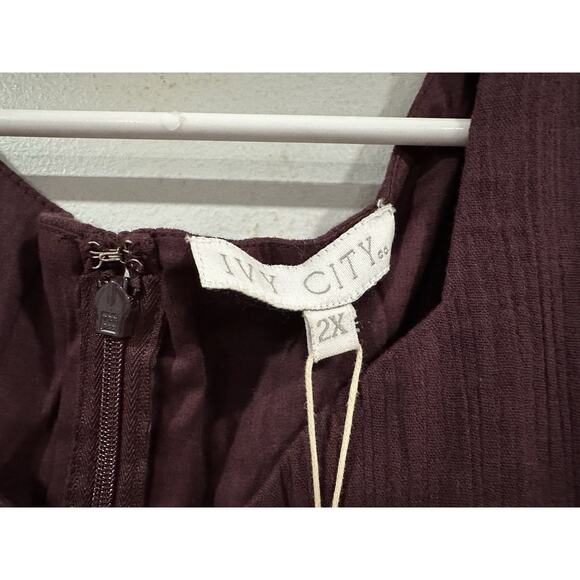 Ivy City Co Joella Maxi Dress Long Sleeve in Purple Size 2X NEW - Picture 5 of 9